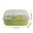 thumbnail image 3 of Hamster Cage, Transparent Habitat With Secure Locking Door, Ventilated Design For Small Pets Green 1Pc, 3 of 6