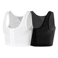 thumbnail image 4 of Elainilye Fashion Men's Plastic Chest Vest Corset Chest Flat Chest Bandage Tight Body Shaper Underwear,White, 4 of 7