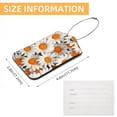 thumbnail image 5 of Square PU Leather Luggage Tags, 2 Pack, with Privacy Cover and Stainless Steel Ring - Suitable for Travel, Backpack, Handbag - Bag Tags, Handbag Tags Daisy, 5 of 7