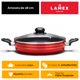 thumbnail image 2 of LAMEX | Arrocera Antiadherente | Utensillos de Cocina & Hogar | Ideal para Preparar Arroz - Para tu Cocina Integral - Rice Cooker | 28 cm - Roja, 2 of 5