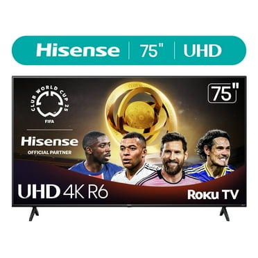 Hisense 75" Class 4K UHD LED LCD Roku Smart TV HDR R6 Series 75R6E4
