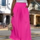 thumbnail image 1 of Pantalones De Pierna Ancha Pantalones de pierna ancha para mujer Pantalones sueltos casuales de moda Pantalones sólidos (Rose Red L) Cgtredaw Para estrenar, 1 of 7