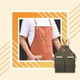 thumbnail image 4 of Wosthever Delantal de trabajo carpintería carpintero artesano DIY lienzo taller babero bolsillos barbacoa al aire libre cocina delantales baberos ropa Almacenamiento y organización del hogar Verde Wosthever HA047843-03, 4 of 6
