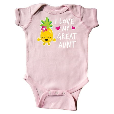 

Inktastic I Love My Great Aunt with Pineapple Gift Baby Girl Bodysuit