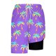 thumbnail image 5 of Ceisia Men's 2-in-1 Swim Trunks Purple with Rainbow Palm Tree Print Quick-Dry Beach Shorts with Compression Liner Gifts, 5 of 6
