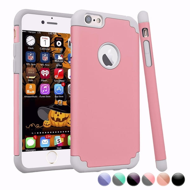 Iphone 6s Case Iphone 6 Cute Case For Girls Njjex Pink Gray Shock Absorbing Plastic Slim Thin Cover Scratch Proof Tpu Rubber Inner Case For Iphone 6s 6 4 7 Inch Walmart Com Walmart Com