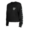 thumbnail image 2 of Women's New Era  Black Las Vegas Raiders Sport Night Thermal Long Sleeve Cropped-T-Shirt, 2 of 3