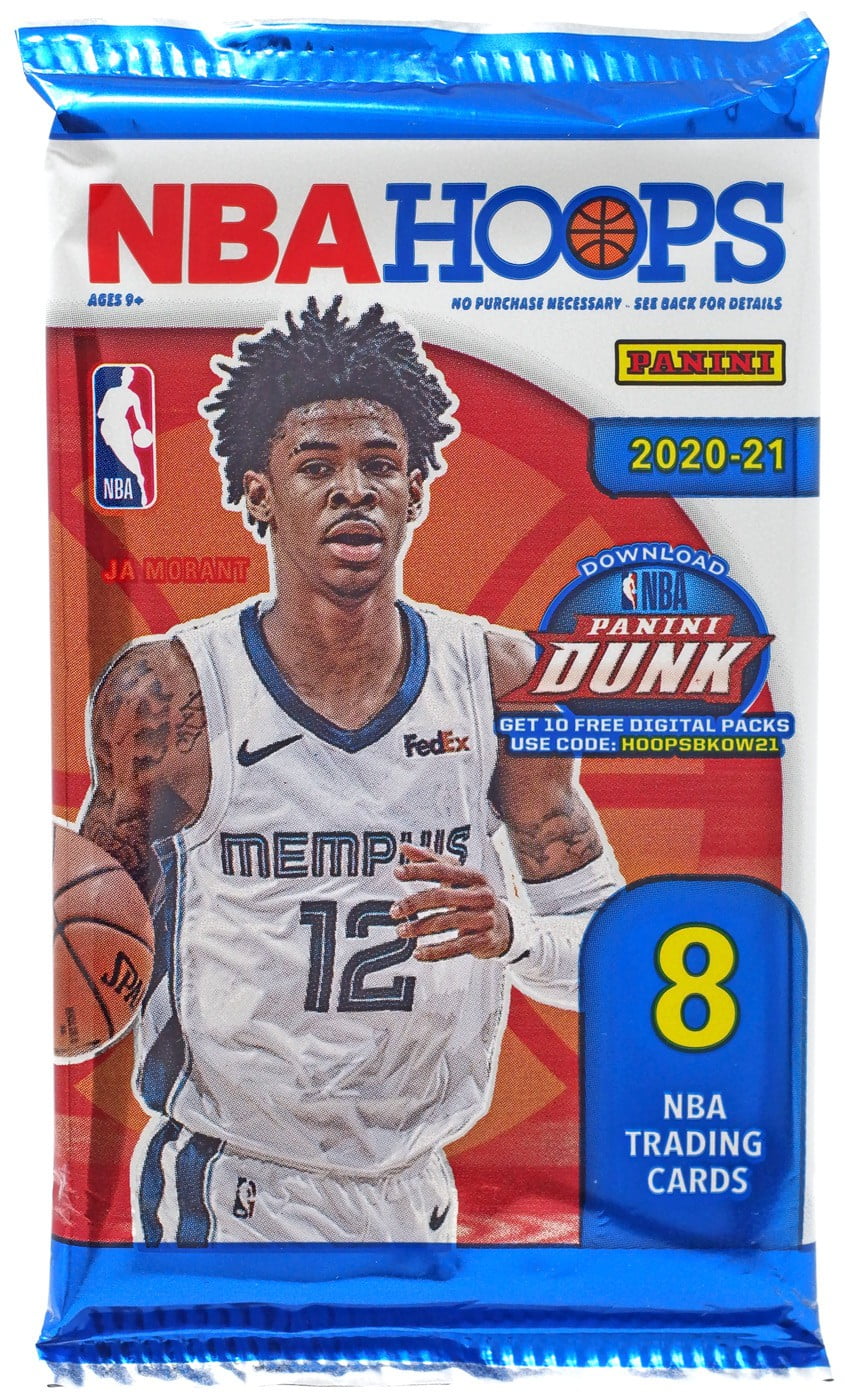 NBA Panini 2020-21 Hoops Basketball Trading Card BLASTER Pack (8 Cards) - Walmart.com - Walmart.com