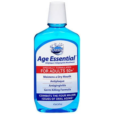 Oasis Age Essential Antiplaque Antigingivitis Mouthwash, 16 Fl Oz