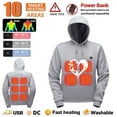 thumbnail image 3 of qucoqpe Unisex Heated Hoodie Usb Rechargeable Thermal Sweatshirt Washable Hooded Sweatshirt for Men and Women, 3 of 8