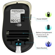 Wireless Mouse, 2.4GHz with USB Receiver, 1200 DPI Optical Tracking, 5 Buttons,Ambidextrous PC/Mac/Laptop - Black