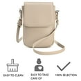 thumbnail image 4 of Bolso bandolera pequeño para mujer, ligero, para teléfono, para hombro, tipo cartera, sencillo, de color liso, gris, 4 of 5