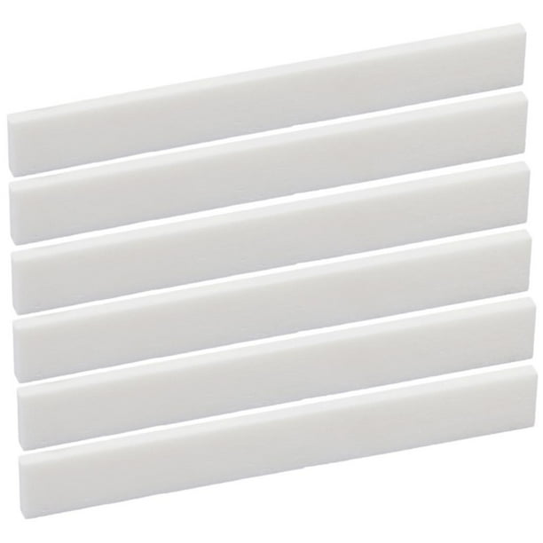 Sillín de Guitarra Sunnimix 6 Piezas 80 Mm Blanco Hecha a Mano