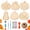 1 Set, variant on Wooden Pumpkins for Crafts, Halloween DIY Painting Kit with Hanging Chime Ornament, Unfinished Wood Pumpkin Decor for Seasonal Home and Party Decoration