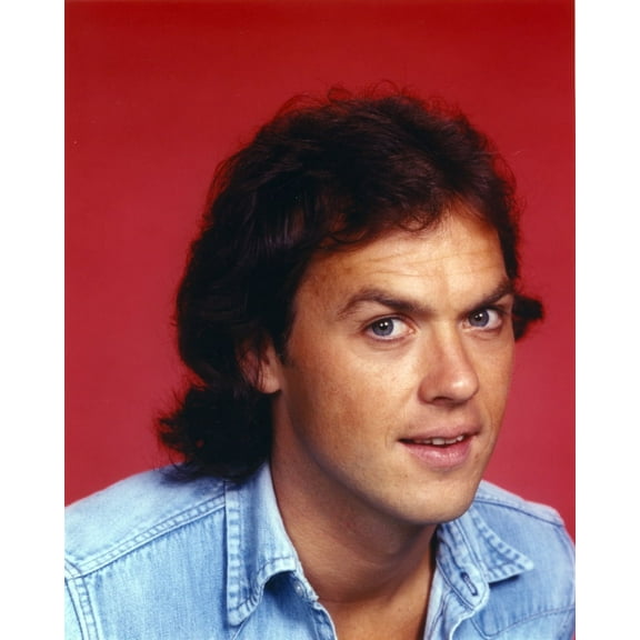 Michael Keaton Close Up Portrait wearing Blue Denim Jacket Photo Print (8 x 10)