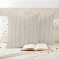 thumbnail image 3 of Light Brown Striped Outdoor Waterproof Pillow Covers, Modern Abstract Art Geometric Stripes Decorative Square Throw Pillowcase Sofa Cushion Sham for Patio/Couch/Chair, 20"x20" 2 Pack, 3 of 8