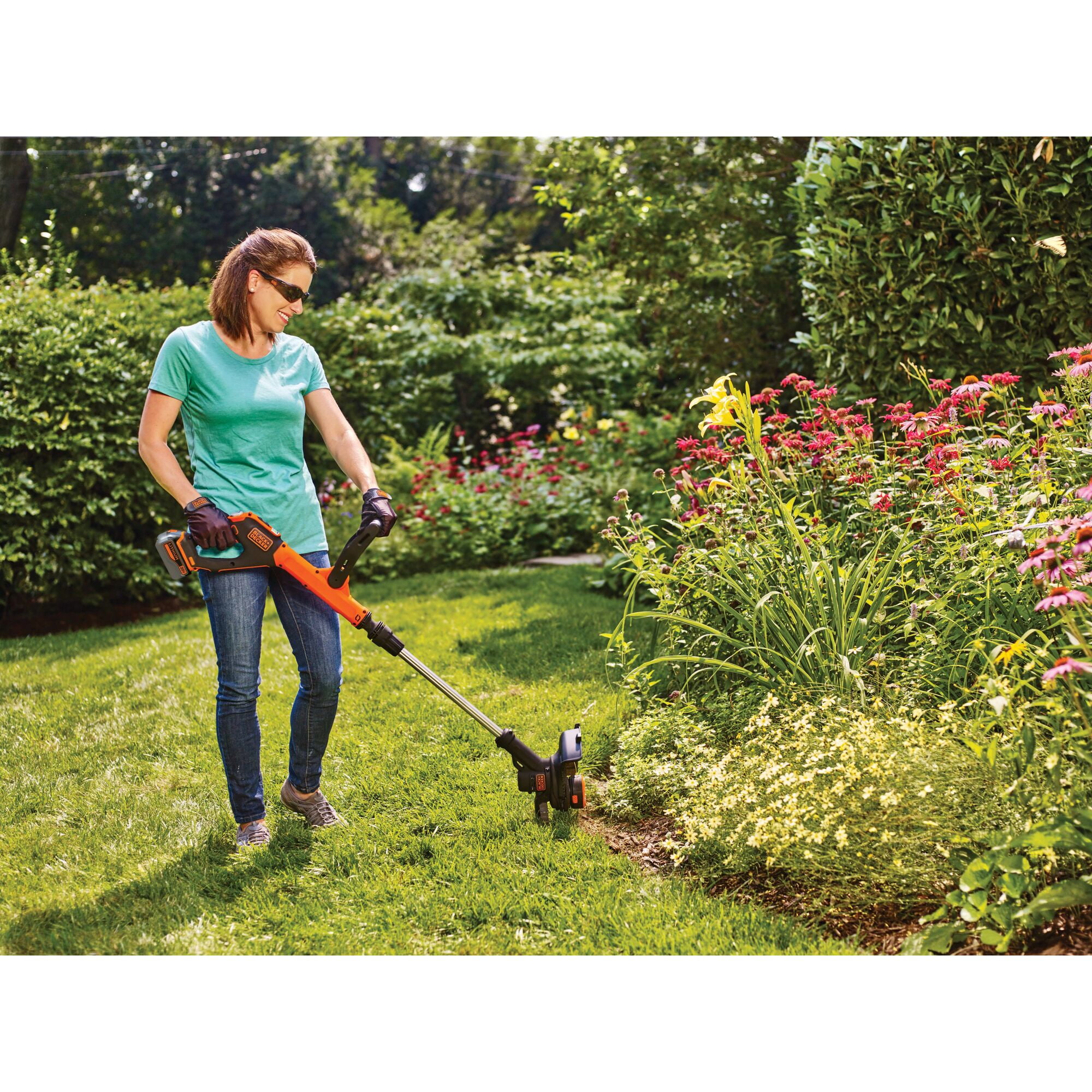 EASYFEED 20-Volt Max 12-in Straight Cordless String Trimmer with Edger  Capable (Battery Included)…