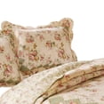 thumbnail image 4 of Juego de ropa de cama Benzara Denali King, edredón floral de 3 piezas, 4 of 6