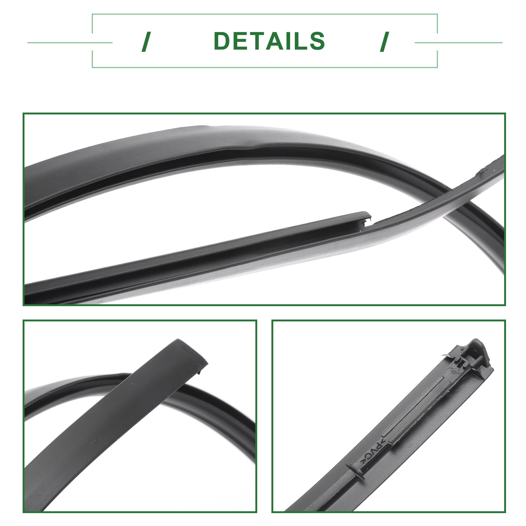 Unique Bargains Roof Sealing Strip for Toyota Yaris 2012-2014 Rubber Left Side Black