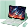 thumbnail image 1 of Funda con teclado táctil para iPad de 6.ª y 5.ª generación (modelo 2018 2017, 9,7 pulgadas), iPad Air 2 / Air 1 (9,7 pulgadas), con ratón - Teclado Bluetooth táctil magnéticamente desmontable, 1 of 8