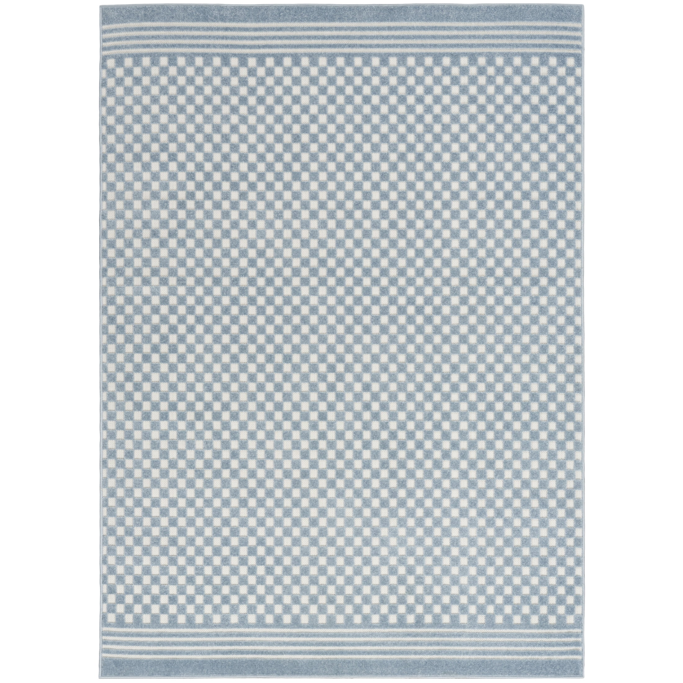 Nourison Care Free 6'7" x 9'2" Blue Modern Indoor Rug