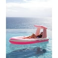 thumbnail image 2 of INTEX Pink Paradise Boat Float : Inflatable Pool Float â?? Perfect for Pool Parties â?? 2 Cup Holders â?? 220 Weight Capacity â?? 96" x 47" x 38", 2 of 4