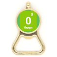 thumbnail image 1 of Oxygen Checal Element Science Beer Bottle Cap Opener Stainless Steel Key Chain, 1 of 3