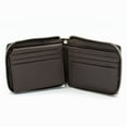 thumbnail image 4 of Wallet Bifold Zipper Wallet with RFID Brown Genuine Leather for Men with Zip Around by Juzar Tapal Collecction, 4 of 5