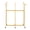 Gold, variant on ToppiJoy 6 Arms Clothing Retail Rack, Adjustable Heavy Retail Display Garment Rack with Wheels for Bedrooms, Balconies, Offices (White)
