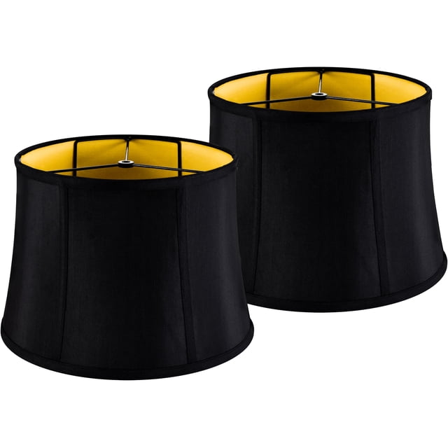 Juego de pantallas GOSO negras con forma de tambor grande, 30 x 35 x 25 cm