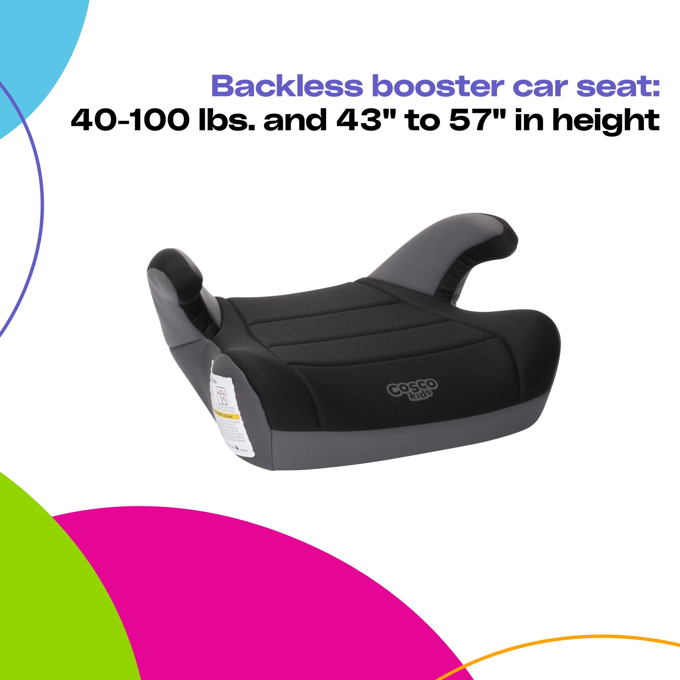Cosco Rise LX Kids Booster Car Seat, Cameo Rose