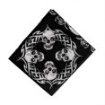 thumbnail image 4 of Skull Digital Print Headscarf Cotton Bandanas Hiphop Head Scarf Music Festival Headwrap Cycling Dancing Handkerchief Yellow, 4 of 5