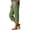 Army Green #138, variant on Capri Pants Women Lightweight Linen Button Cuffs Knee Length Trousers Summer Beach Vacation Pant with Pockets White 2XL
