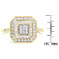 thumbnail image 5 of 10K Yellow Gold 0.5ct TDW Round and Baguette cut Diamond Cluster Ring (I-J,SI2-I1), 5 of 6