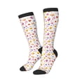 thumbnail image 2 of Fotbe Cartoon Birds & Flowers print Women's Men's Novelty Crew Socks Cotton Socks Knee High Socks for Walking,Running,Nurses,Pregnancy, 2 of 8