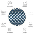 thumbnail image 6 of Safavieh Courtyard Amber Geometric Indoor/Outdoor Area Rug, Navy/Beige, 7'10" x 7'10" Round, 6 of 10