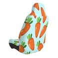 thumbnail image 2 of Goofa Cartoon Carrot Pattern Elastic Car Seat Cover - Stretchable Auto Seat Protector, Easy to Install and Clean for Cars, SUVs, Trucks, and Vans, 2 of 5