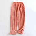 thumbnail image 2 of HAiming Women's Fleece Pajama Pants Comfy Warm Sleepwear Long Pants Winter Thick Lounge Home Trousers with Pocket, 2 of 3