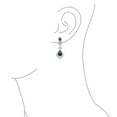 thumbnail image 3 of Bling Jewelry Womens Bridal Black Onyx CZ Chandelier Clip-On Earrings Vintage, 3 of 4