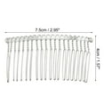 thumbnail image 2 of Unique Bargains 12 Pcs No Slip Hair Side Combs Accessories Metal 3" Silver Tone, 2 of 6