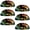 Multicolored 2, variant on PhooArto 6 Pcs Cup Drawer Pulls, Music Notes Violin Leaf Painting Shell Shape Handles Cabinet Knobs for Dresser Cupboard Closet Wardrobe with Screws