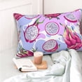 thumbnail image 4 of Pofeuu Dragon Fruit Print Polyester Microfiber Plush Pillowcases, Super Soft and Cozy Pillow Case Covers with Envelop Closure（Pillow core not included）-20"x30", 4 of 6