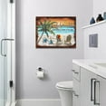 thumbnail image 5 of Beach Bathroom Wall Art Beach Sea Turtle Palm Pictures Wall Decor Ocean Coastal Sunrise Just Breathe Canvas Prints Artwork Paintings Home Decoration For Living Room Bedroom Framed 16"x12", 5 of 6