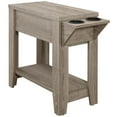 thumbnail image 3 of Monarch Specialties Accent Table, Side, End, Storage, Lamp, Living Room, Bedroom, Laminate, Dark Taupe, Transitional, 3 of 3