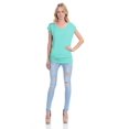 thumbnail image 5 of KOGMO Womens Short Sleeve Solid Basic Tunic Top Tee with Side Shirring, 5 of 7