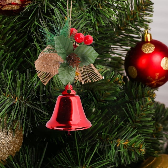 Christmas Bells Accessories Pendant Mall Christmas Tree Decorations Bow Bells Decoration