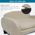 thumbnail image 3 of Paws & Purrs Modern Pet Sofa Bed – 31.5" Wide Low-Back Lounger for Dogs & Cats – Removable Washable Mattress Cover, Espresso / Oatmeal, 3 of 11