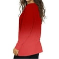 thumbnail image 5 of CHGBMOK Women's Gradient Shirts Long Sleeve V Neck Basic Tee Casual Summer Spring Tops Loose Fit Comfy Going Out Blouse, 5 of 6