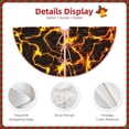 thumbnail image 4 of Daiia Orange Lightning Drawing Merry Christmas Tree Skirt , Xmas Large Lace-up Tree Skirt, Santa Snowflakes Rustic Home Decorations New Year Party Farmhouse Decor-30", 4 of 7