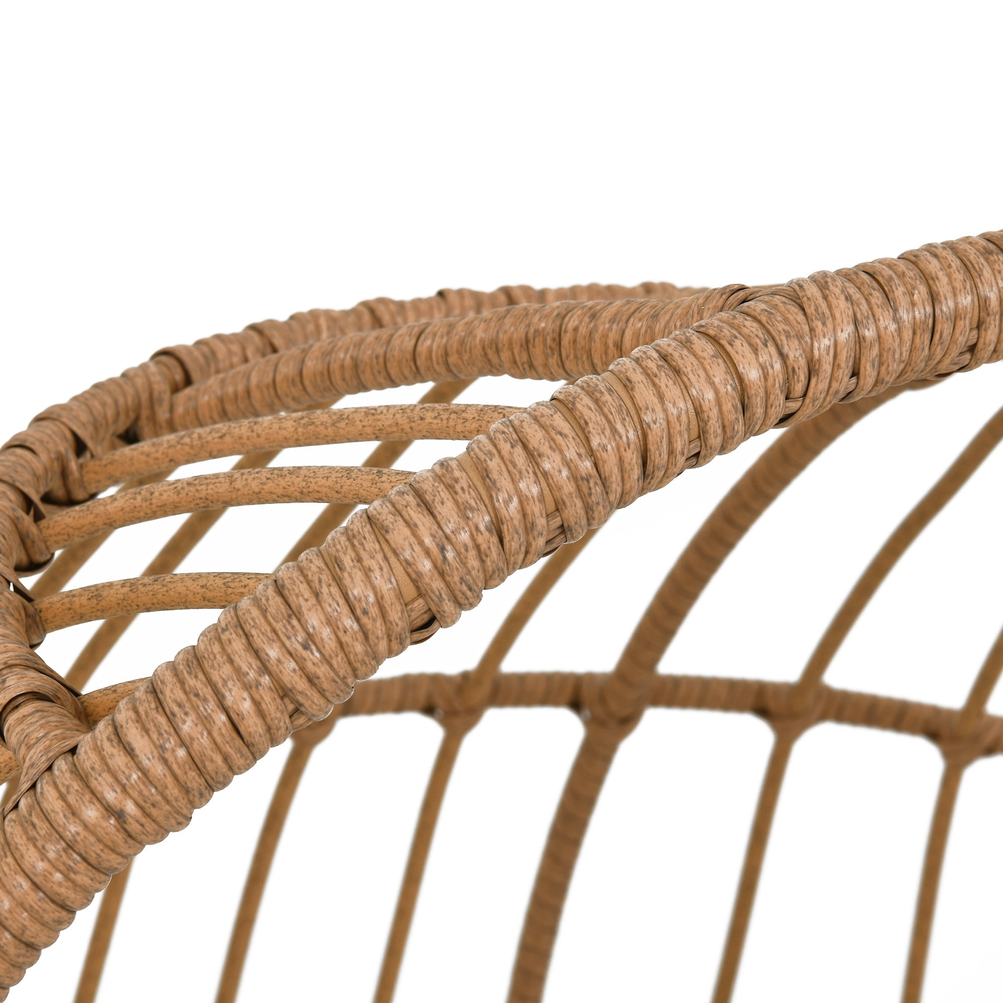 Uforic Wicker Narrow Egg Chair, Patio Rattan Cocoon Basket Chair with 380lbs Capacity
